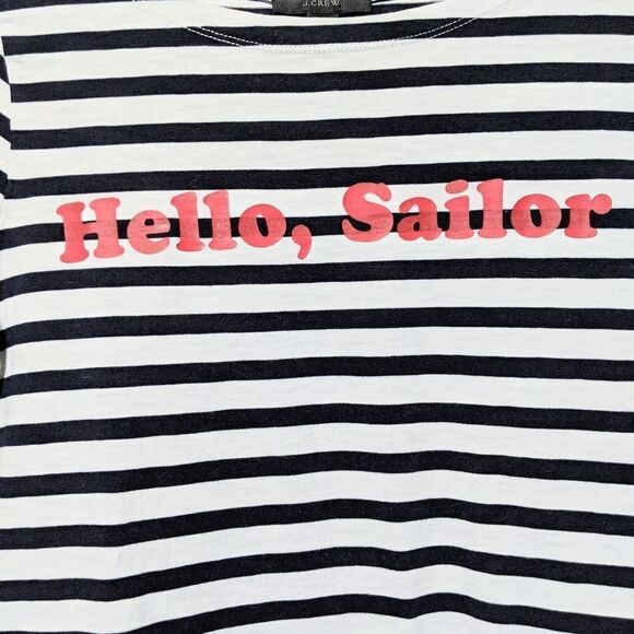 J. CREW Nautical Hello Sailor Striped Boat Neck XS - Picture 3 of 7